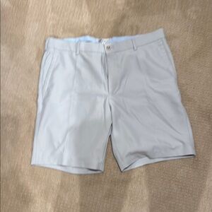 Peter Millar Salem Gray Flat Front Shorts Tailored Casual Style